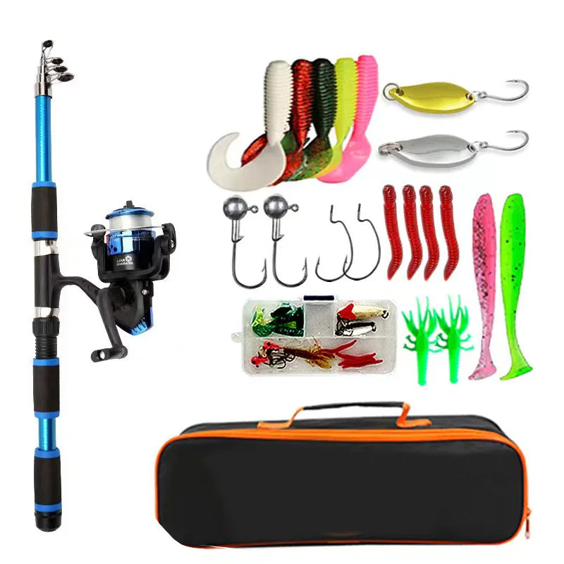 Telescopic Fishing Rod And Reel Set