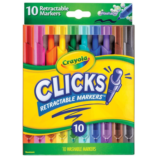 Crayola Clicks Retractable Tip Marker Set for Kids