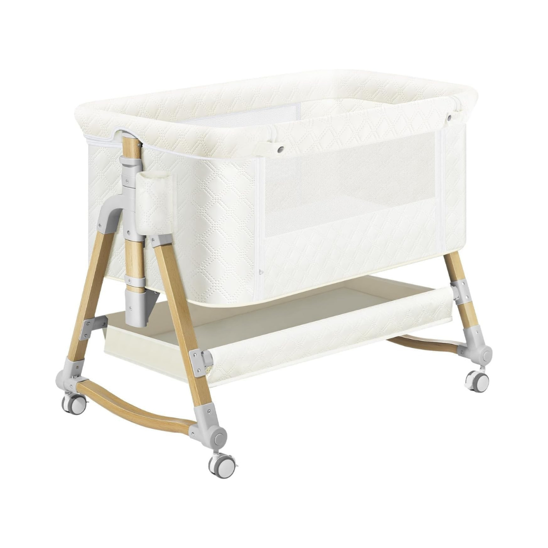 WICCA 3-in-1 Baby Bassinet | Bedside Sleeper & Rocking Crib